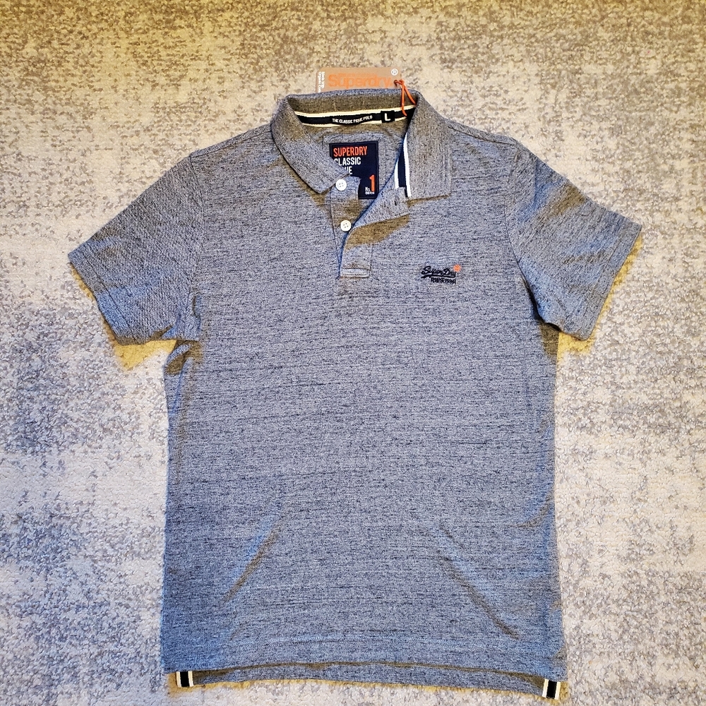 Men's Superdry Classic Pique Polo Size: L NWT